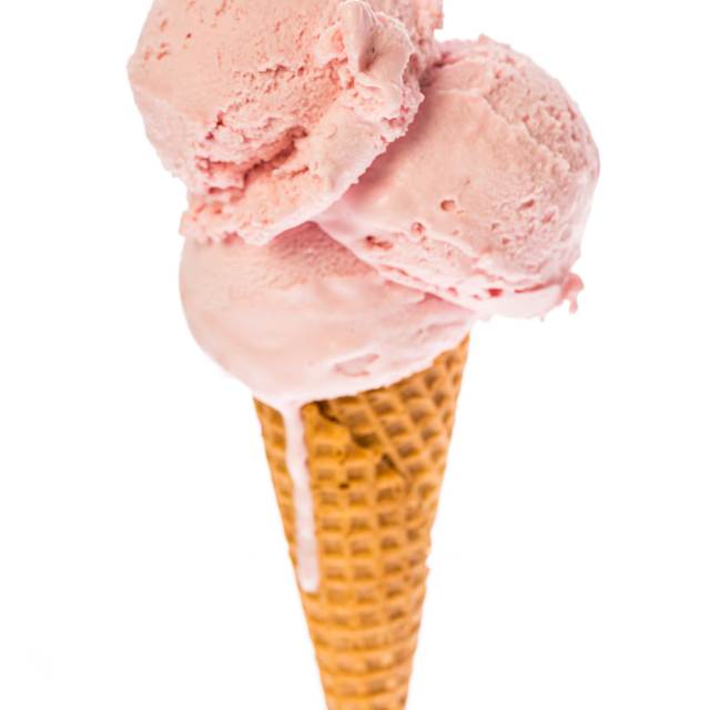 Strawberry Ice Cream Cone 