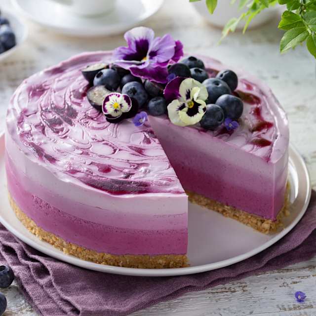 Blueberry Layered Cheesecake 