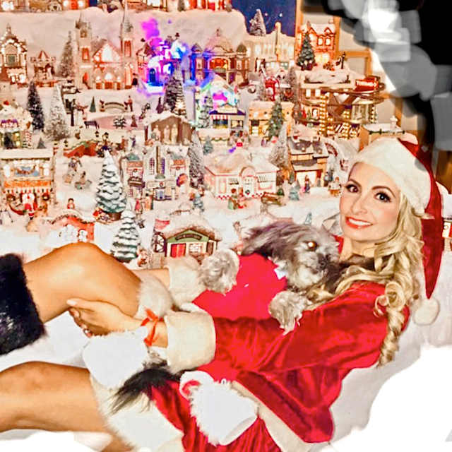 2017. Para esta ocasión, colocó en su casa una villa navideña que pertenecía a su mamá, Marion Scott, hecho que le causó mucho sentimiento pues recordó con gran amor los viejos tiempos.